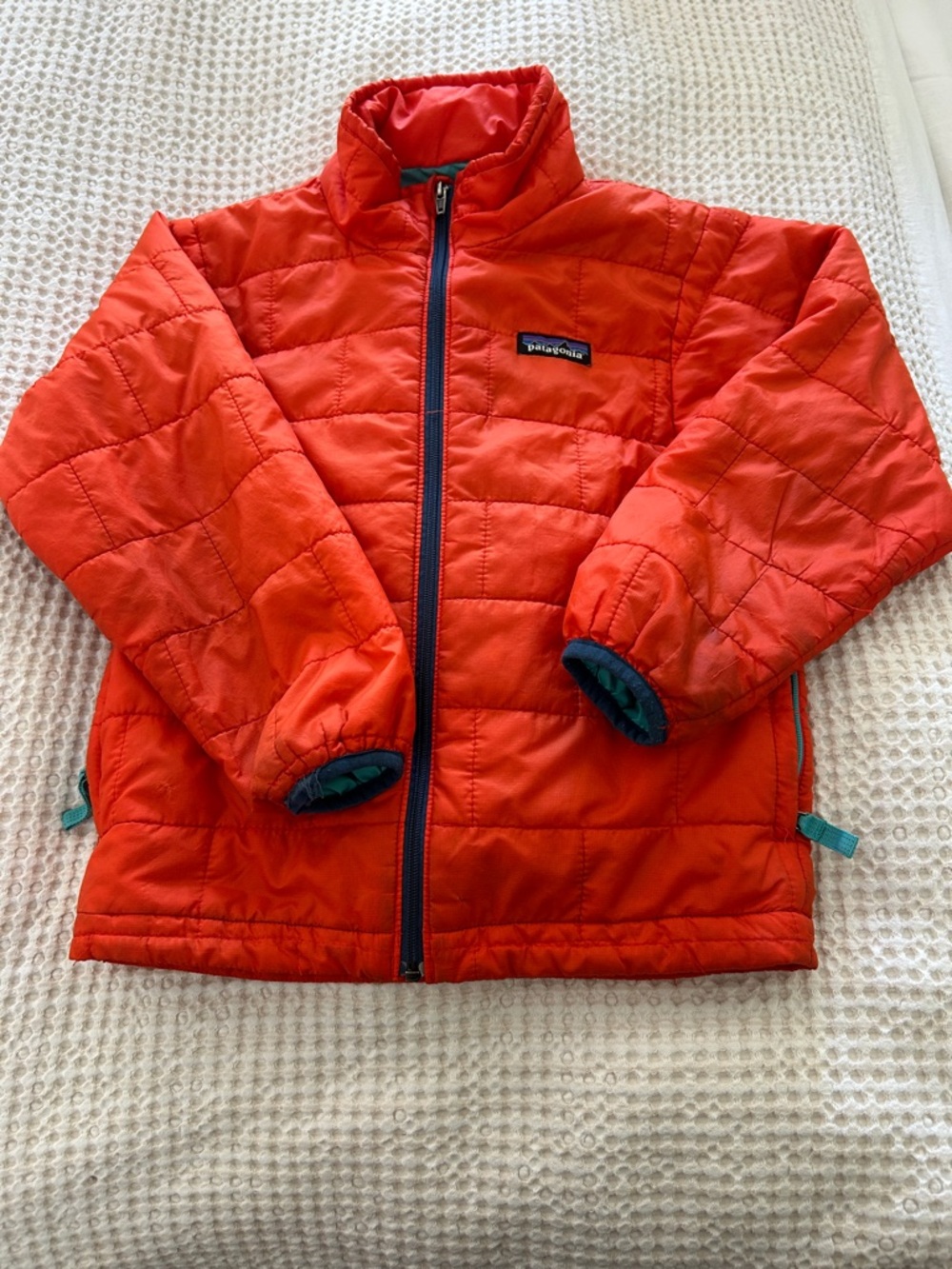 Patagonia Kids Orange Quilted Puffer Jacket